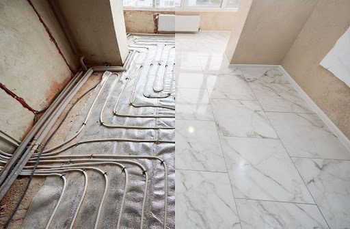 installing the heating mat