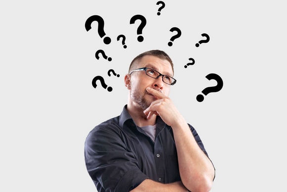 Man questioning himself