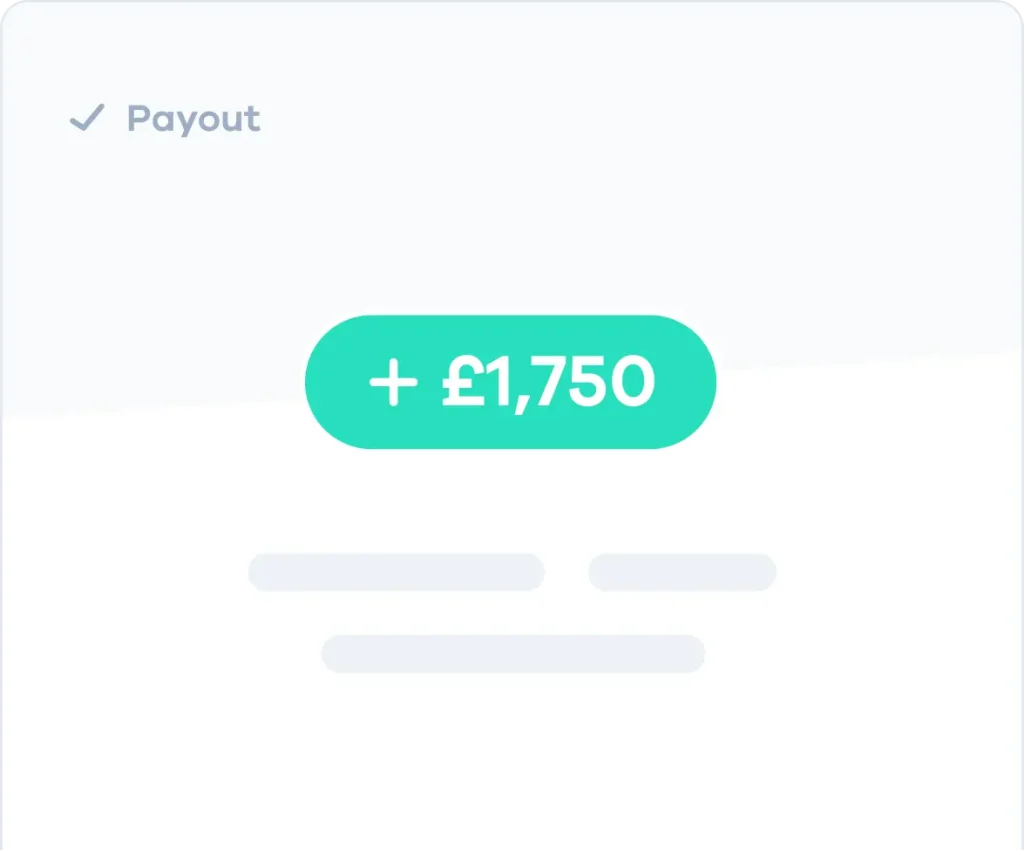 pay out right with card, kanda