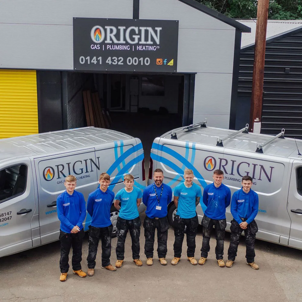 Emergency plumbing services by Origin Gas, Plumbing and Heating Ltd., showcasing 24/7 assistance for Glasgow residents.